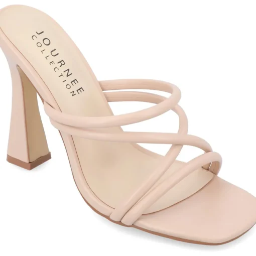 Louisse Faux Leather Slip On Heels