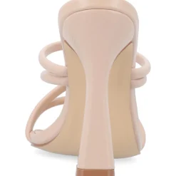 Louisse Faux Leather Slip On Heels