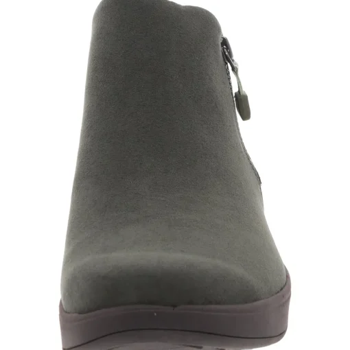 Lyrical Zipper Faux Suede Wedge Boots