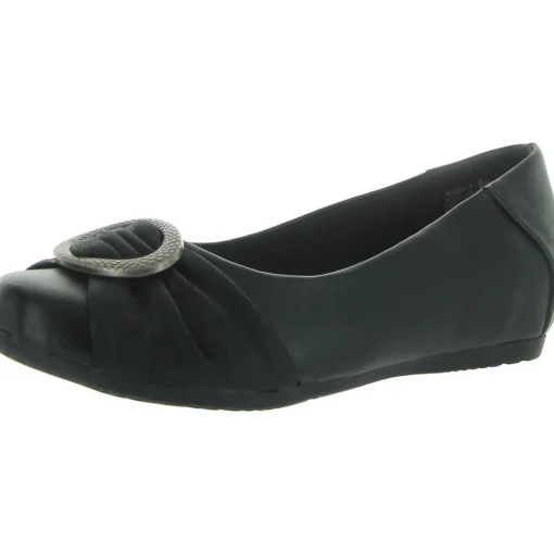 Mabely Faux Leather Embellished Ballet Flats