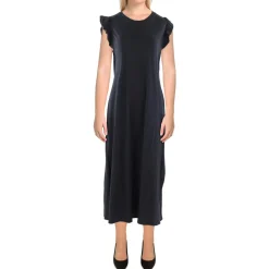 Maeve Ruffled Slub Midi Dress