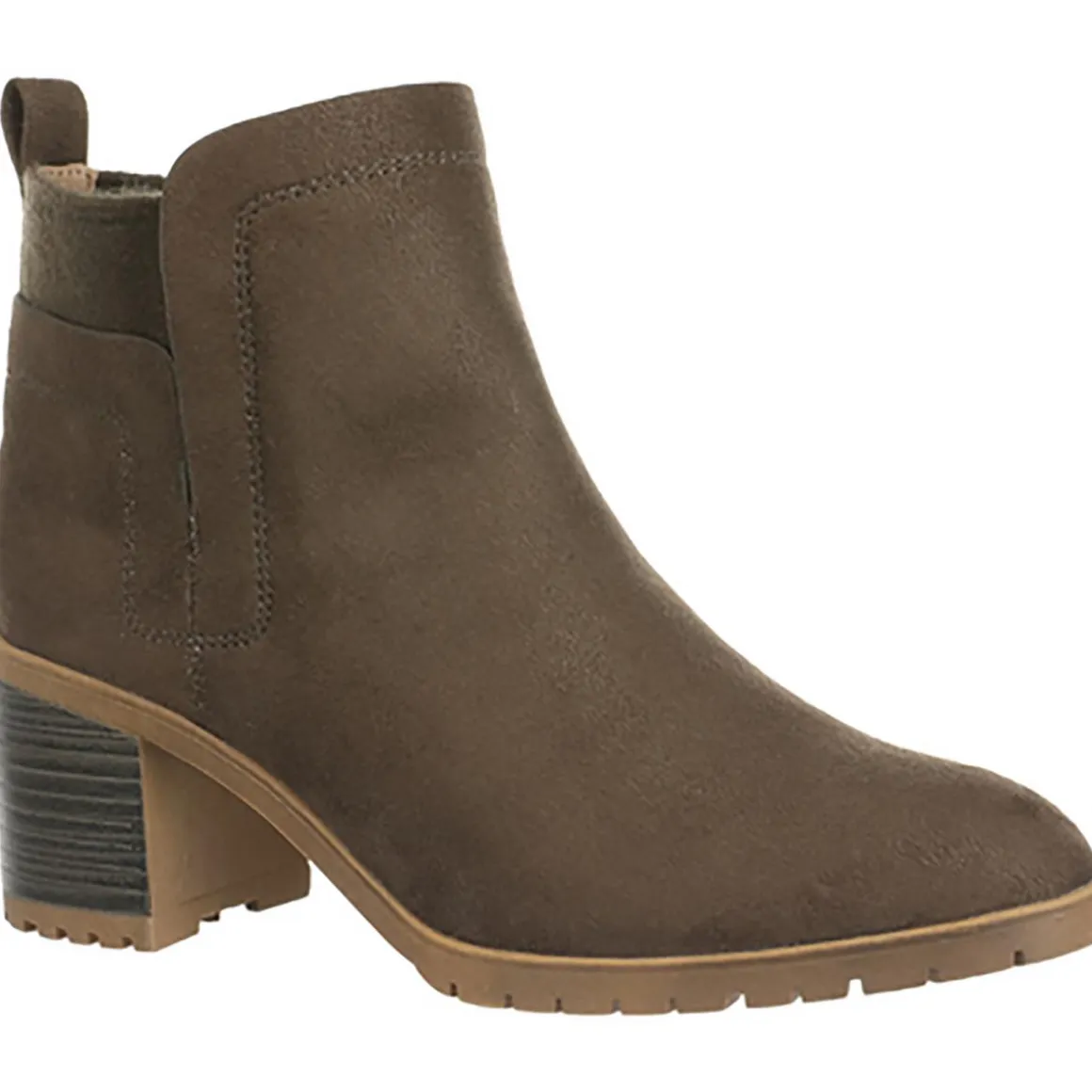 Maggie Zipper Faux Suede Ankle Boots