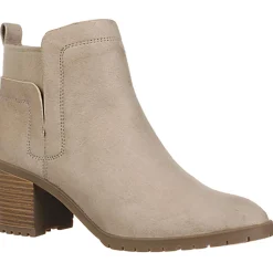 Maggie Zipper Faux Suede Ankle Boots