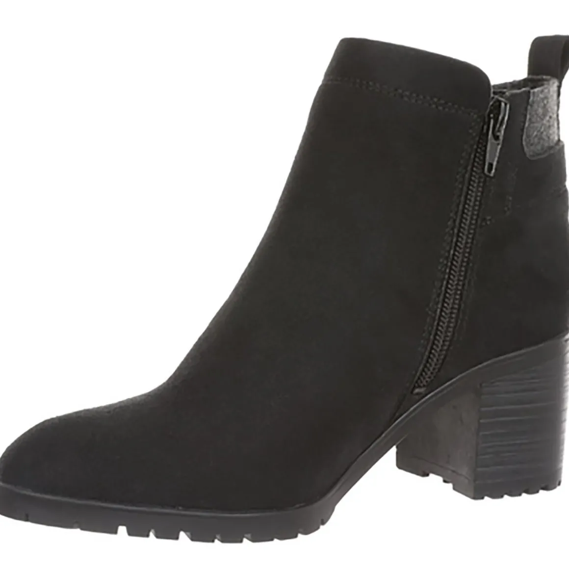 Maggie Zipper Faux Suede Ankle Boots