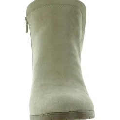 Maggie Zipper Faux Suede Ankle Boots