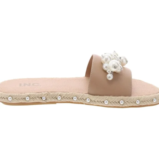 Majorie Faux Leather Flat Slide Sandals