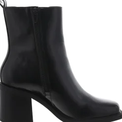 Mapiya Faux Leather Zip Up Ankle Boots
