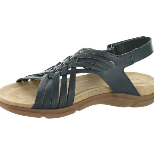 Mar Leather Slingback Flat Sandals