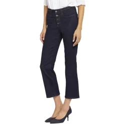 Marilyn Braided Denim Straight Leg Jeans