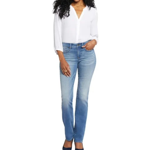 Marilyn Denim Mid-Rise Straight Leg Jeans