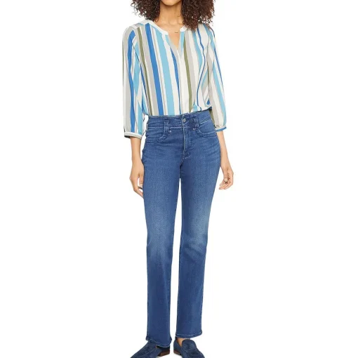Marilyn High Rise Dark Wash Straight Leg Jeans