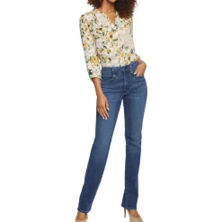 Marilyn High Rise Dark Wash Straight Leg Jeans