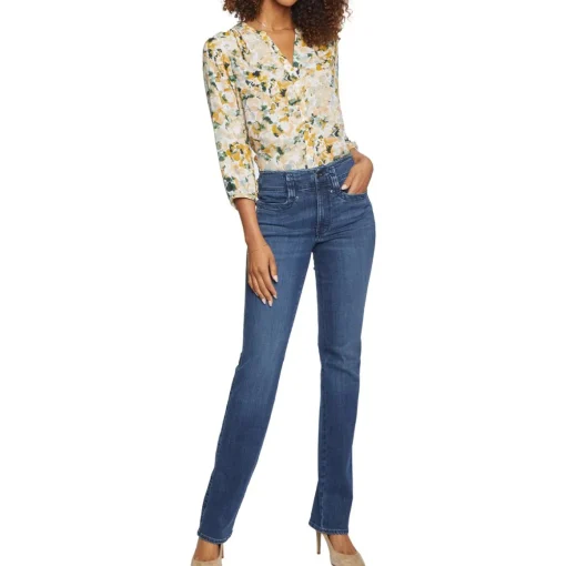 Marilyn High Rise Dark Wash Straight Leg Jeans