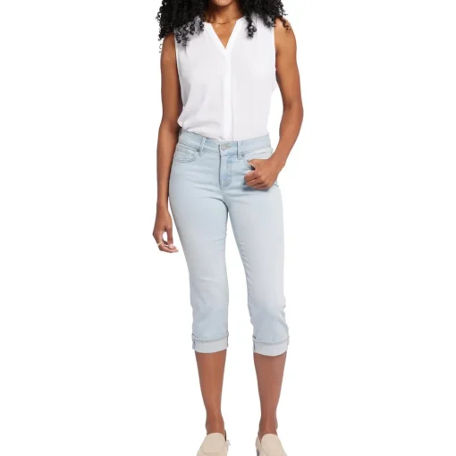 Marilyn Mid-Rise Cropped Straight Leg Jeans
