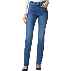 Marilyn Mid-Rise Stretch Straight Leg Jeans
