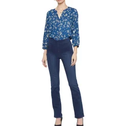 Marilyn Pull On Flat Front Straight Leg Pants