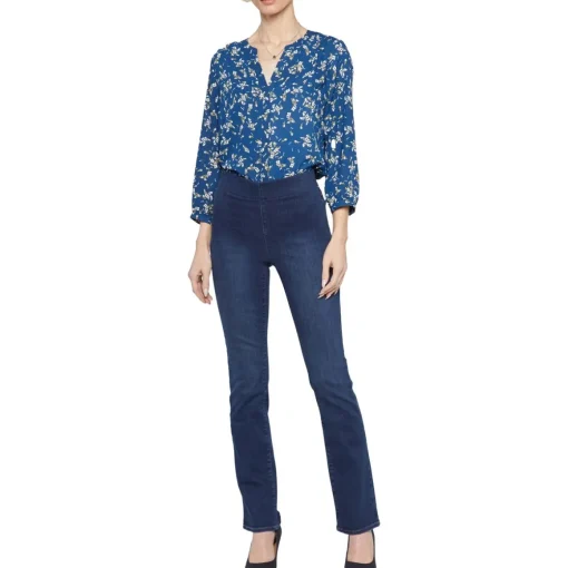 Marilyn Pull On Flat Front Straight Leg Pants