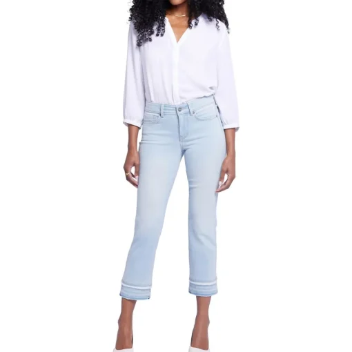 Marilyn Raw Hem Denim Straight Leg Jeans