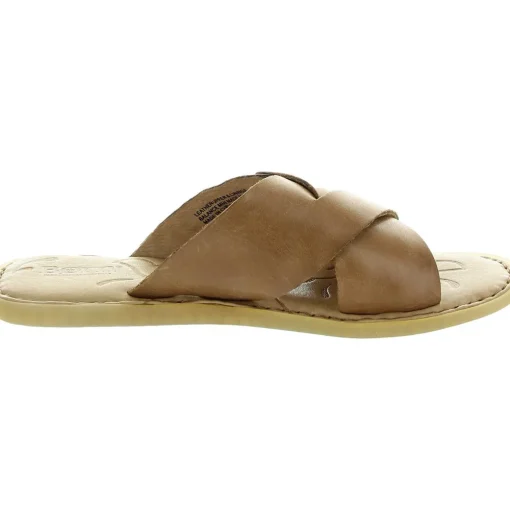 Marina Buckle Leather Flatform Sandals