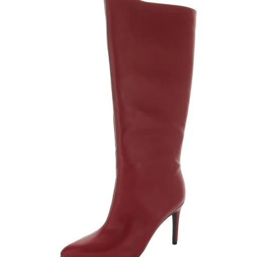 Marysol Faux Leather Crinkle Knee-High Boots