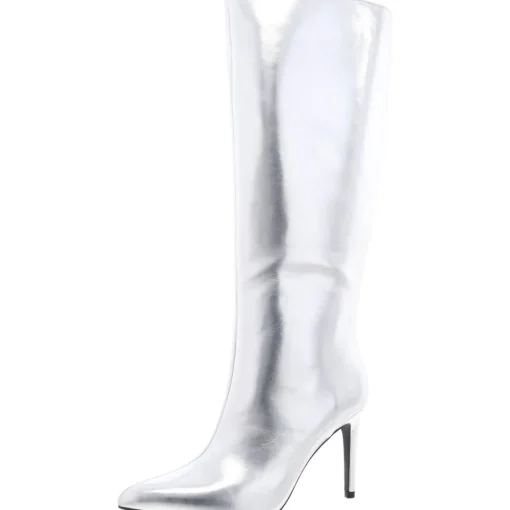 Marysol Faux Leather Crinkle Knee-High Boots