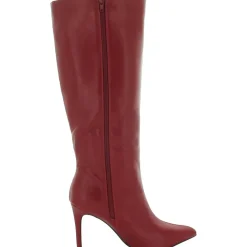 Marysol Faux Leather Crinkle Knee-High Boots
