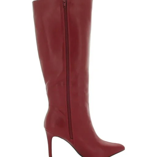 Marysol Faux Leather Crinkle Knee-High Boots