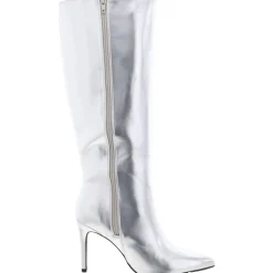 Marysol Faux Leather Crinkle Knee-High Boots