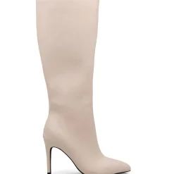 Marysol Faux Leather Crinkle Knee-High Boots