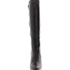 Marysol Faux Leather Crinkle Knee-High Boots