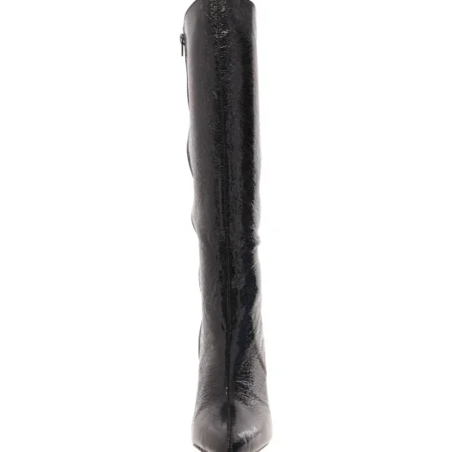 Marysol Faux Leather Crinkle Knee-High Boots