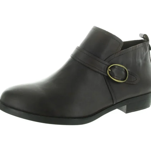 MAVERICK Buckle Leather Ankle Boots