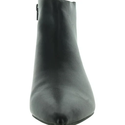 MAYA Faux Leather Kitten Heel Ankle Boots