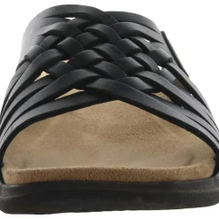 Meadow Leather Slip On Huarache Sandals