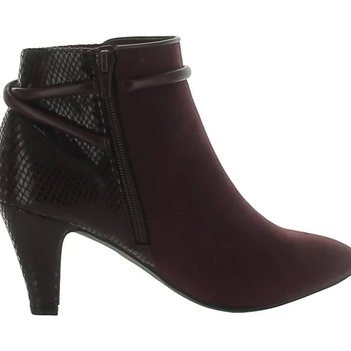 Melinaa Faux Leather Almond Toe Booties