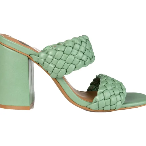Melissa Faux Leather Braided Mule Sandals