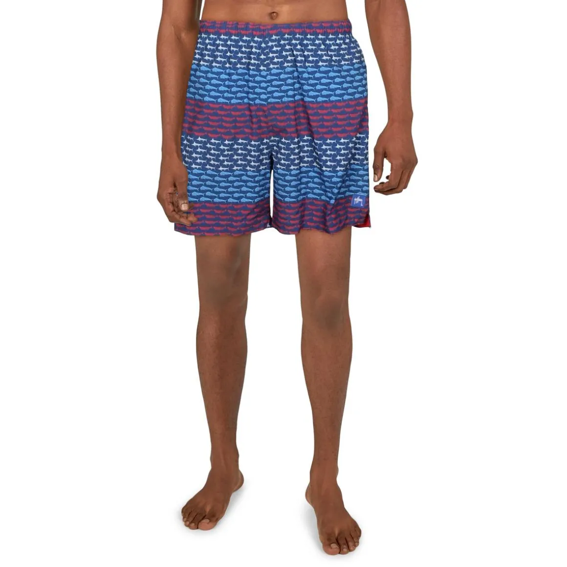 Mesh Inset Beachwear Swim Trunks