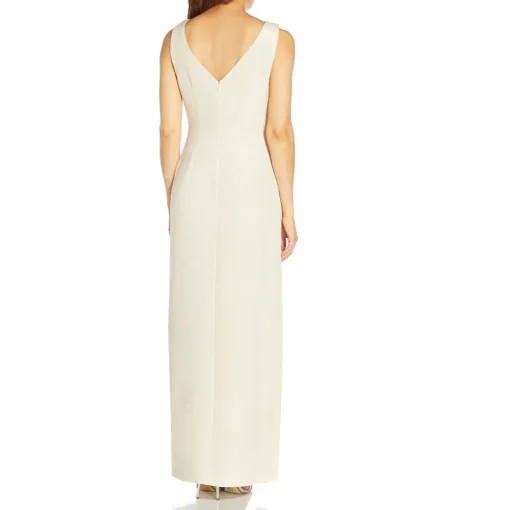 Metallic Maxi Evening Dress