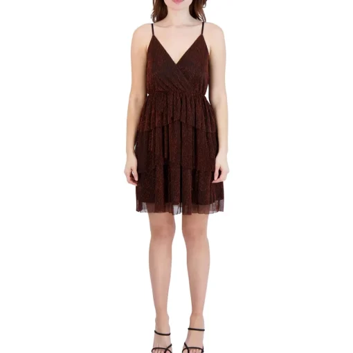 Metallic Mini Cocktail and Party Dress