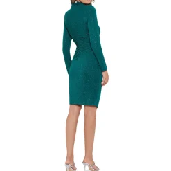 Metallic Ruched Sheath Dress