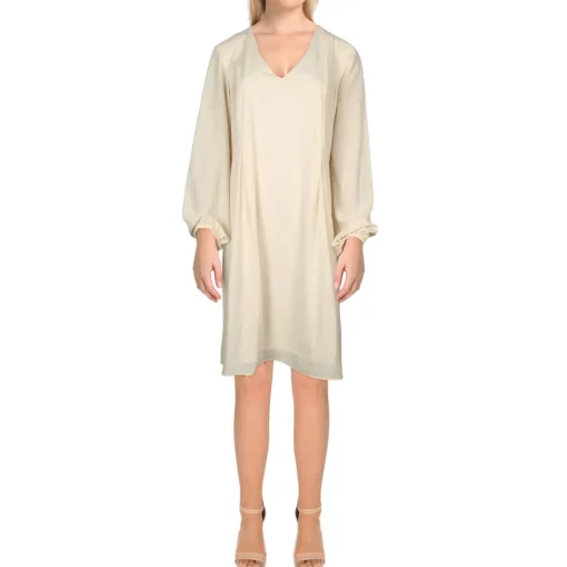Metallic Work day Wear Shift Dress