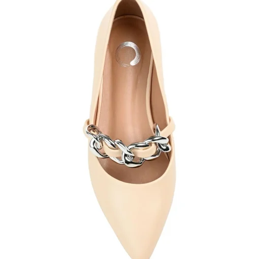 Metinaa Faux Leather Embellished Loafers