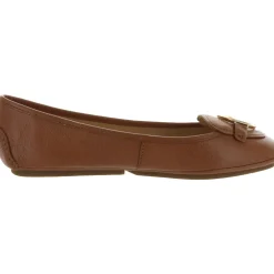 Michael Kors Lillie Moc Leather Logo Charm Slip On Moccasin Loafer