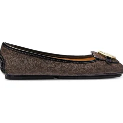 Michael Kors Lillie Moc Leather Logo Charm Slip On Moccasin Loafer