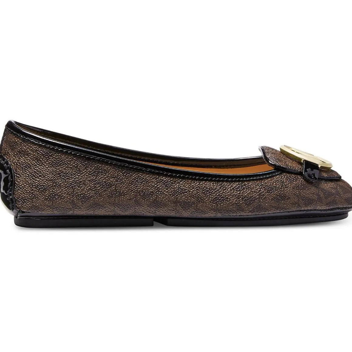 Michael Kors Lillie Moc Leather Logo Charm Slip On Moccasin Loafer