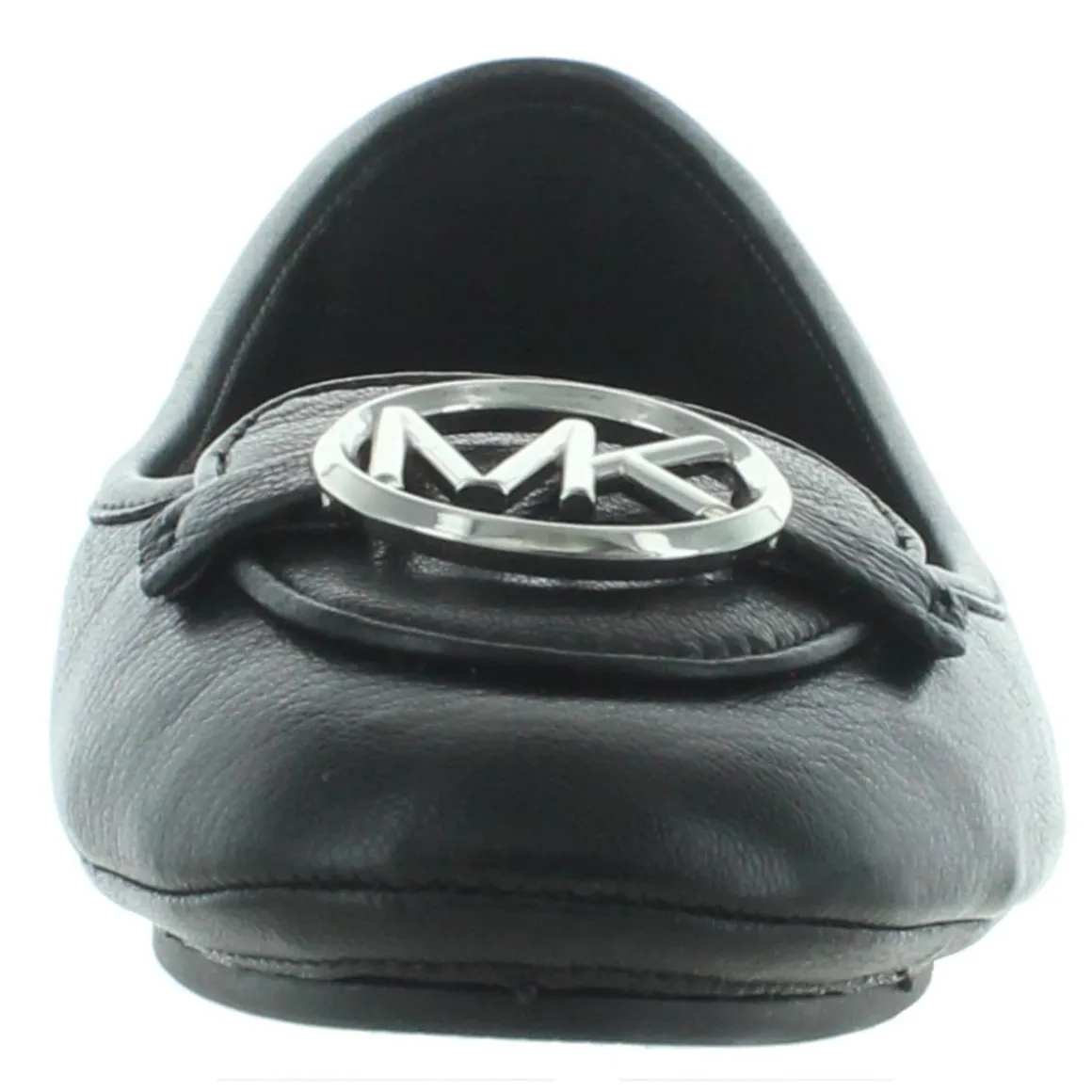 Michael Kors Lillie Moc Leather Logo Charm Slip On Moccasin Loafer