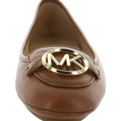 Michael Kors Lillie Moc Leather Logo Charm Slip On Moccasin Loafer