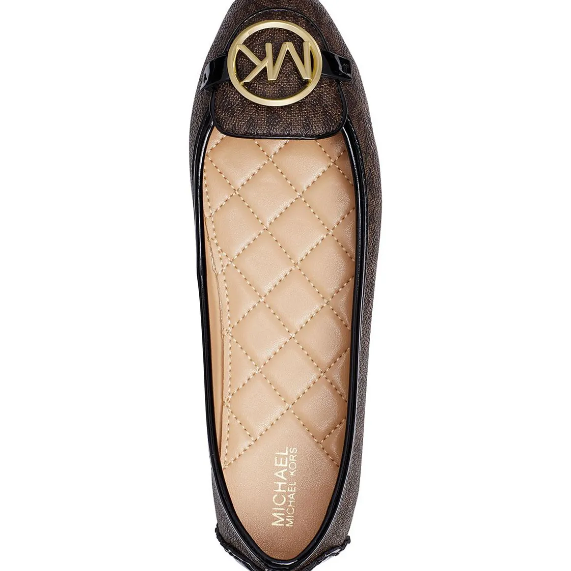 Michael Kors Lillie Moc Leather Logo Charm Slip On Moccasin Loafer