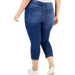 Mid Rise Cropped Skinny Jeans