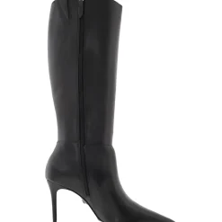 Mikki Leather Stiletto Ankle Boots